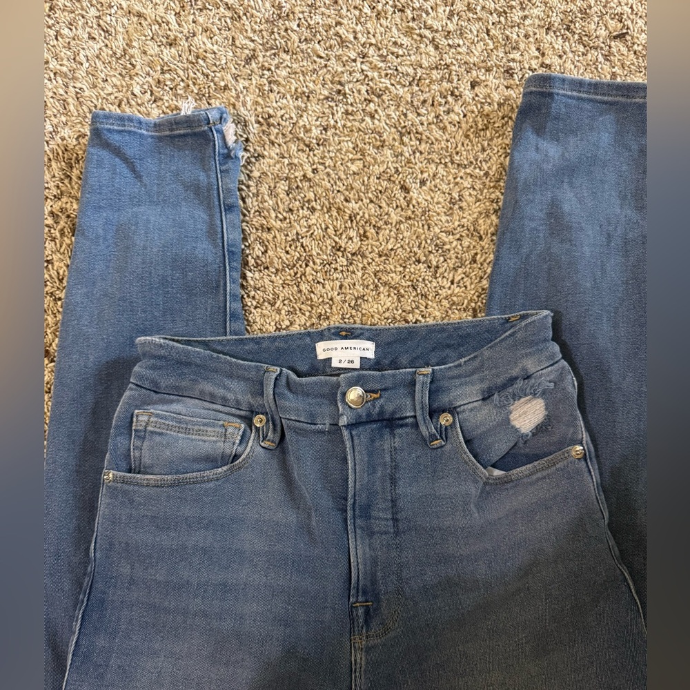 Good American Distressed Skinny Jeans